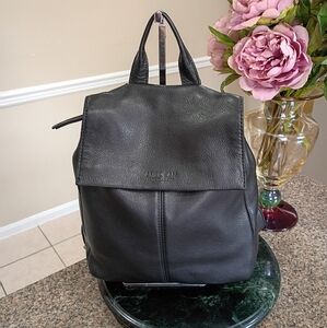 American Leather Black Leather Backpack - Women's Casual Daypack